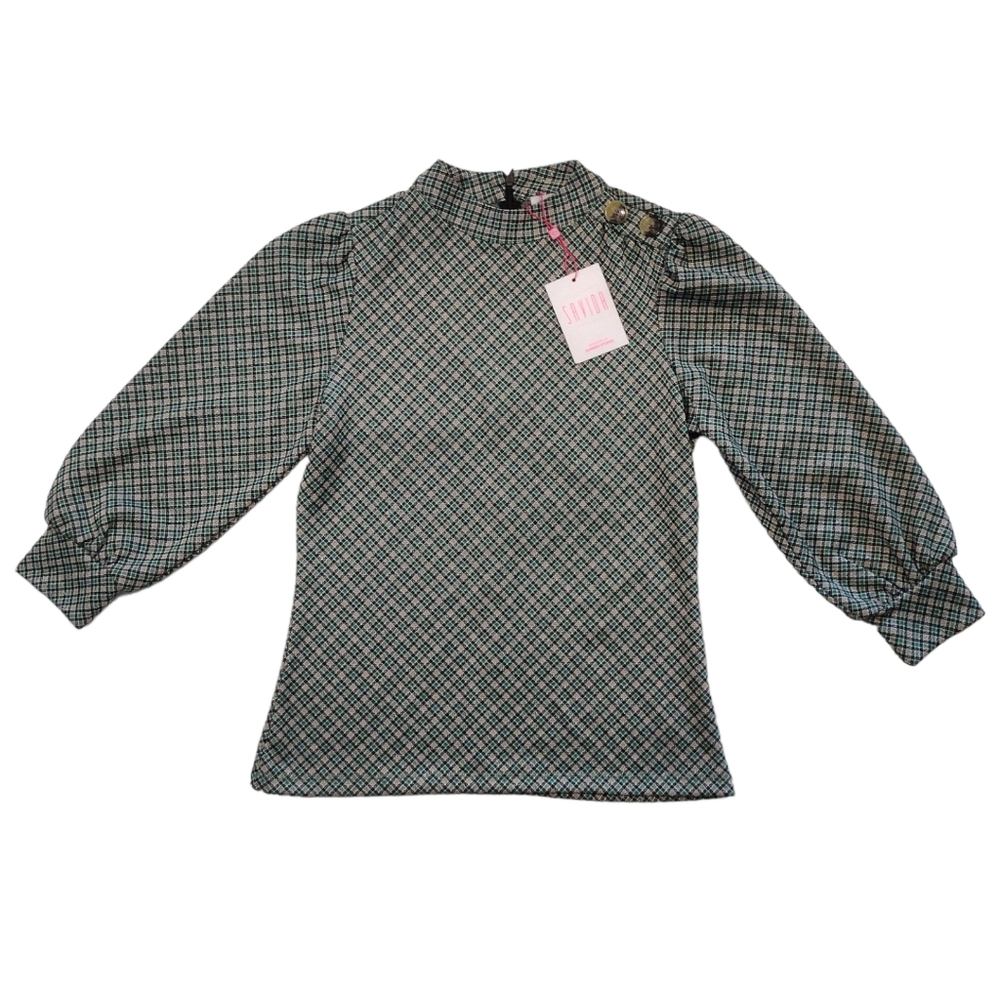 Savida Green Blair Jacquard Top